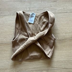 Cotton-On scrunch in the middle Brown Women's top